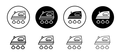 Steaming Iron Icon vector