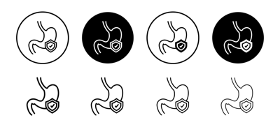 Stomach Protection Icon vector