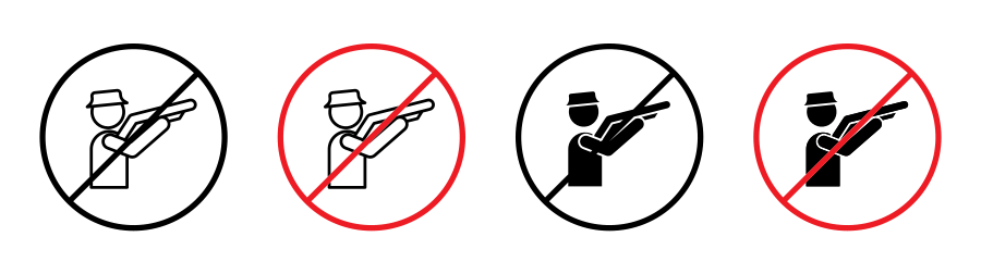 Stop Hunting Sign Icon SVG