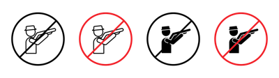 Stop Hunting Sign vector