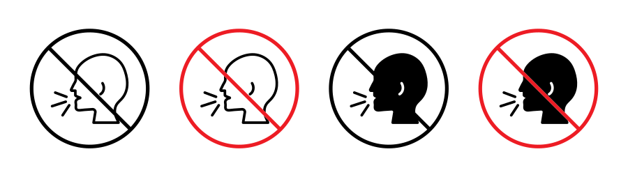 Stop Talking Sign Icon SVG