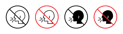 Stop Talking Sign vector