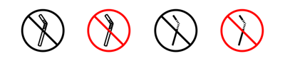 Stop Using The Plastic Straw Icon vector