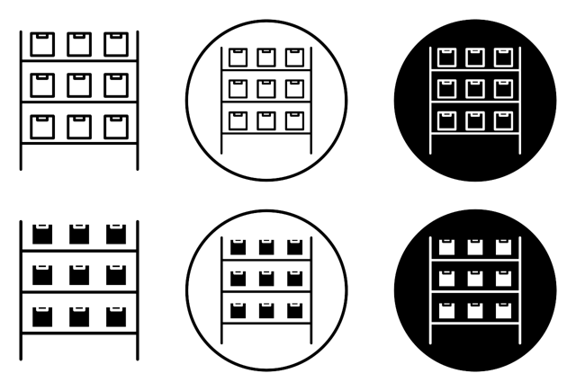Storage Rack Icon vector