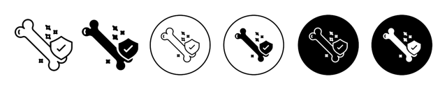 Strong Healthy Bones Icon vector