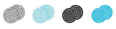 Stroopwafel Cookies Icon vector