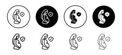 Suitable In Pregnancy Icon vector