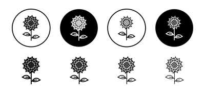Sunflower Icon vector