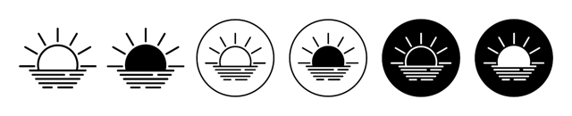 Sunset Icon vector