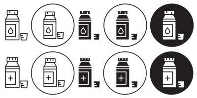Syrup Bottle Icon vector