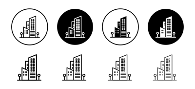 Tall Buildings Icon vector