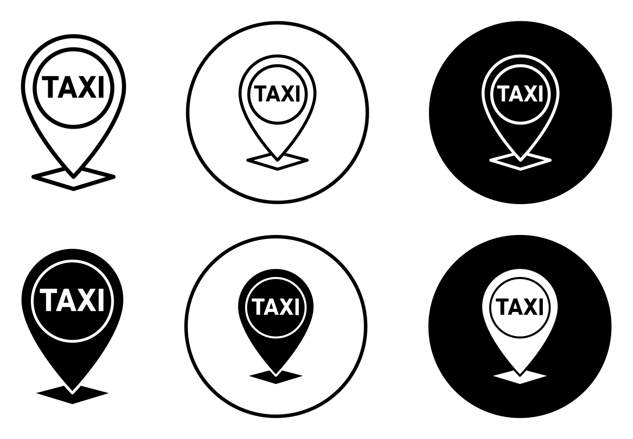 Taxi Stop Here vector SVG