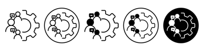 Teamwork Vector Line Icon vector