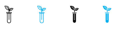 Test Tube With Plant Icon vector