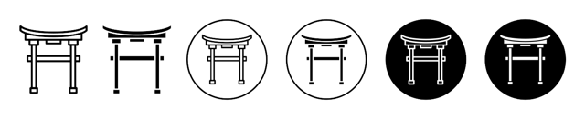 Torii Gate Icon vector