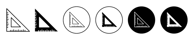 Triangle Ruler Icon vector
