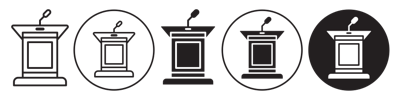 Tribune Icon vector