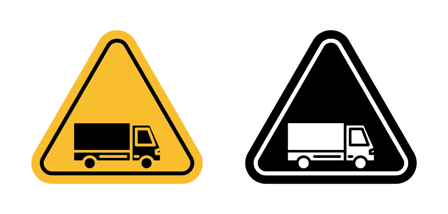 Truck Warning Sign Icon SVG