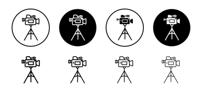 TV Camera Icon vector