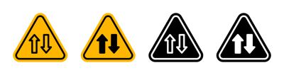 Two Way Traffic Sign vector