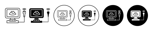 Ultrasonography Icon vector