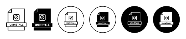 Uninstall Icon vector