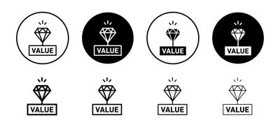 Value Icon vector