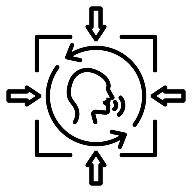 Voice Command Control Icon vector