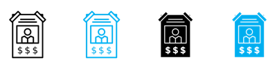 Wanted Icon vector