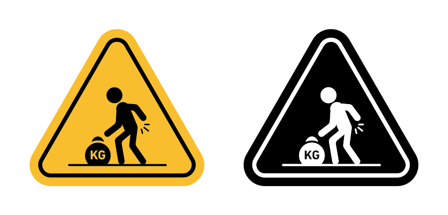 Warning Heavy Object Sign Icon SVG