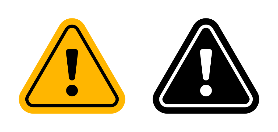 Warning Sign With Exclamation Point Icon SVG