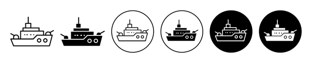 Warship Icon vector