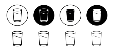 Water Glass Icon 2 vector