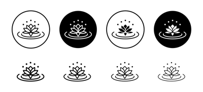 Water Lily Icon vector