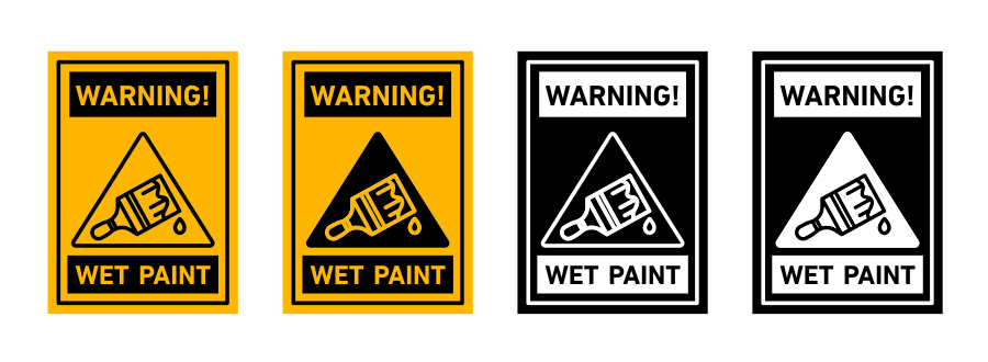 Wet Paint Sign Icon SVG