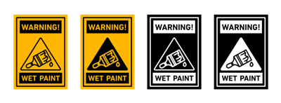 Wet Paint Sign vector