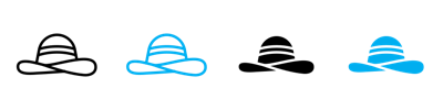 Woman Hat Icon vector