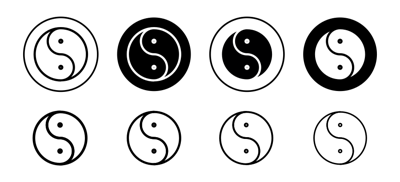 Yin Yang Icon vector