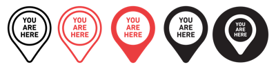 You Are Here Icon vector