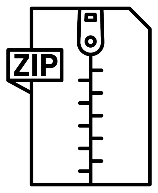 Zip File Icon vector