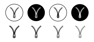 Zipper Tool Icon vector